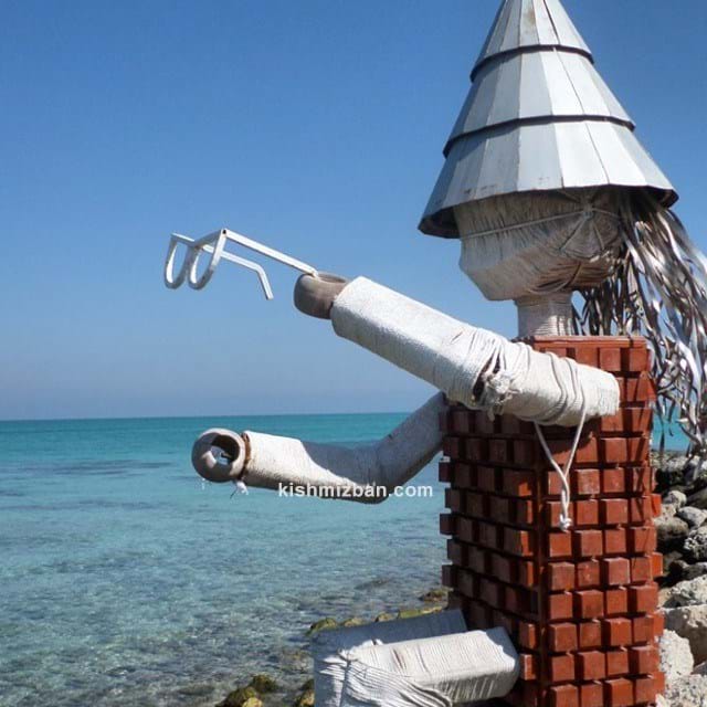 مجسمه های ساحل مرجان کیش