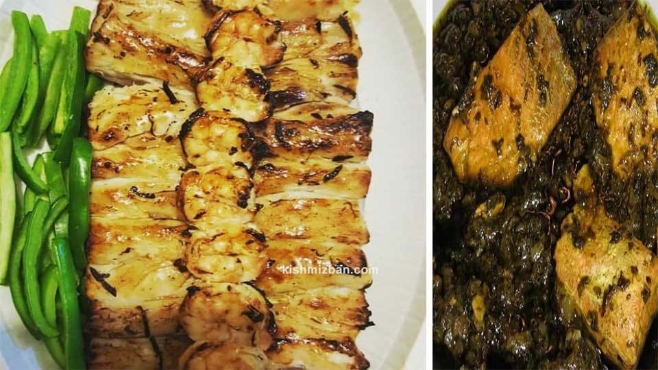 قلیه ماهی رستوران عمو اکبر کیش
